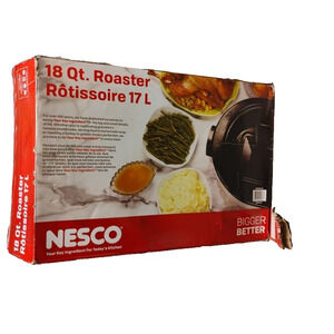 NESCO 18-Quart Roaster Oven Buffet Family Holidays Entertaining | Silver